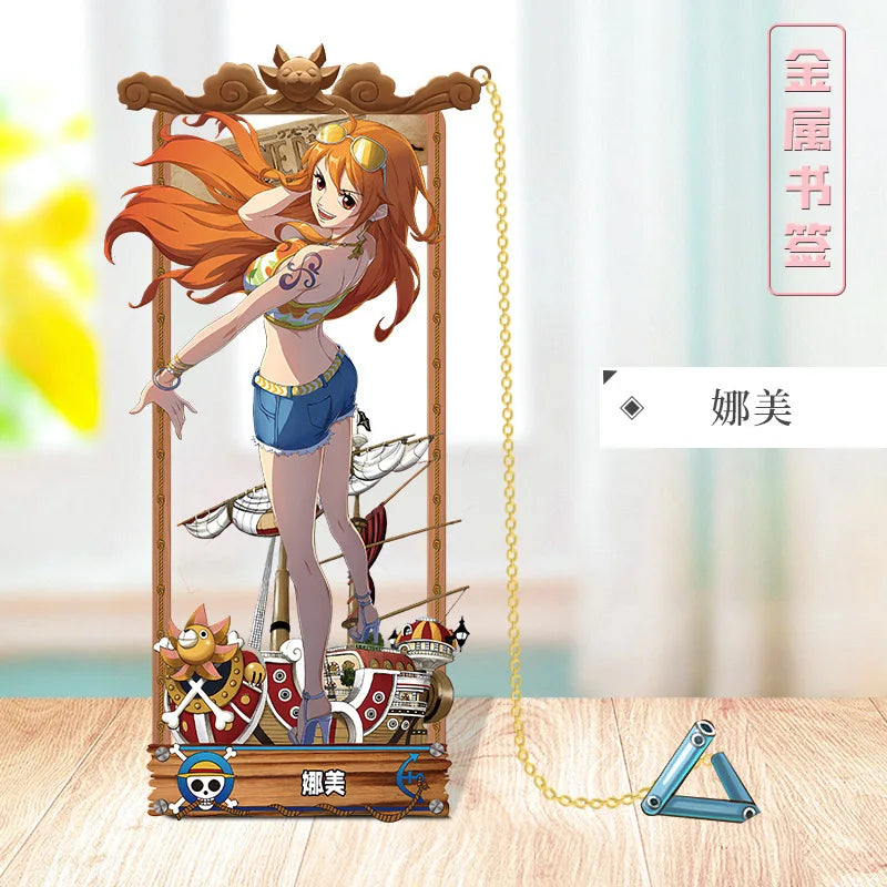 ONE PIECE Metal Bookmarks with Various Design Characters for Anime Fans