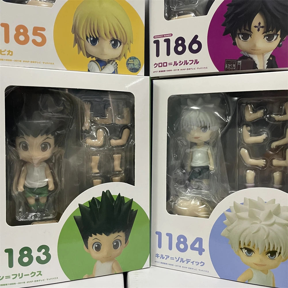Cute Hunter X Hunter Anime Figurines, Kawaii Chibi Anime Figures, Chrollo Lucilfer, Kurapika, Gon Freeces. Killua Zoldyck PVC Action Toys 10 CM