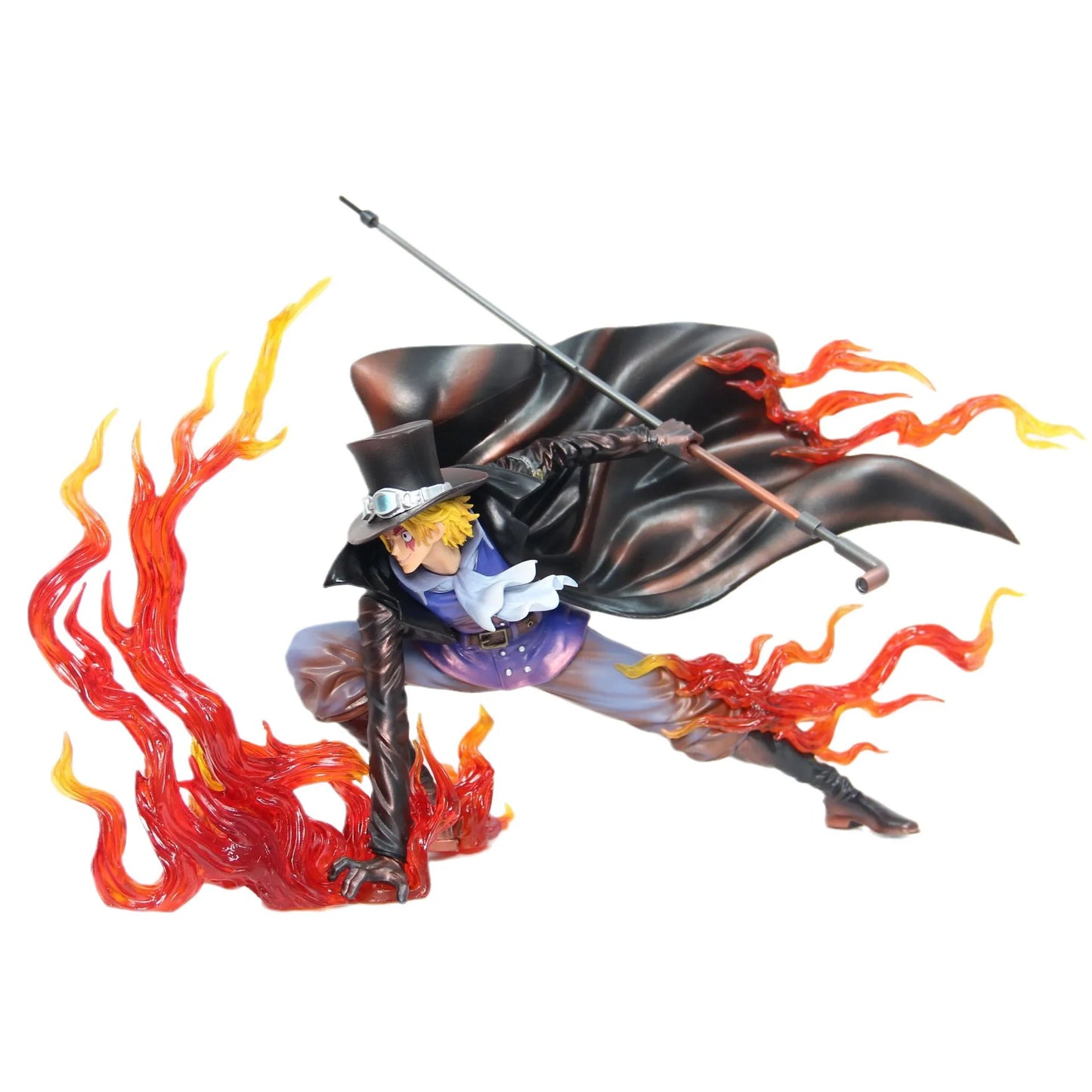 Flame Emperor Sabo Anime Figurine ,One Piece Action Figurines Fire Fist Revolutionary Army 22 CM