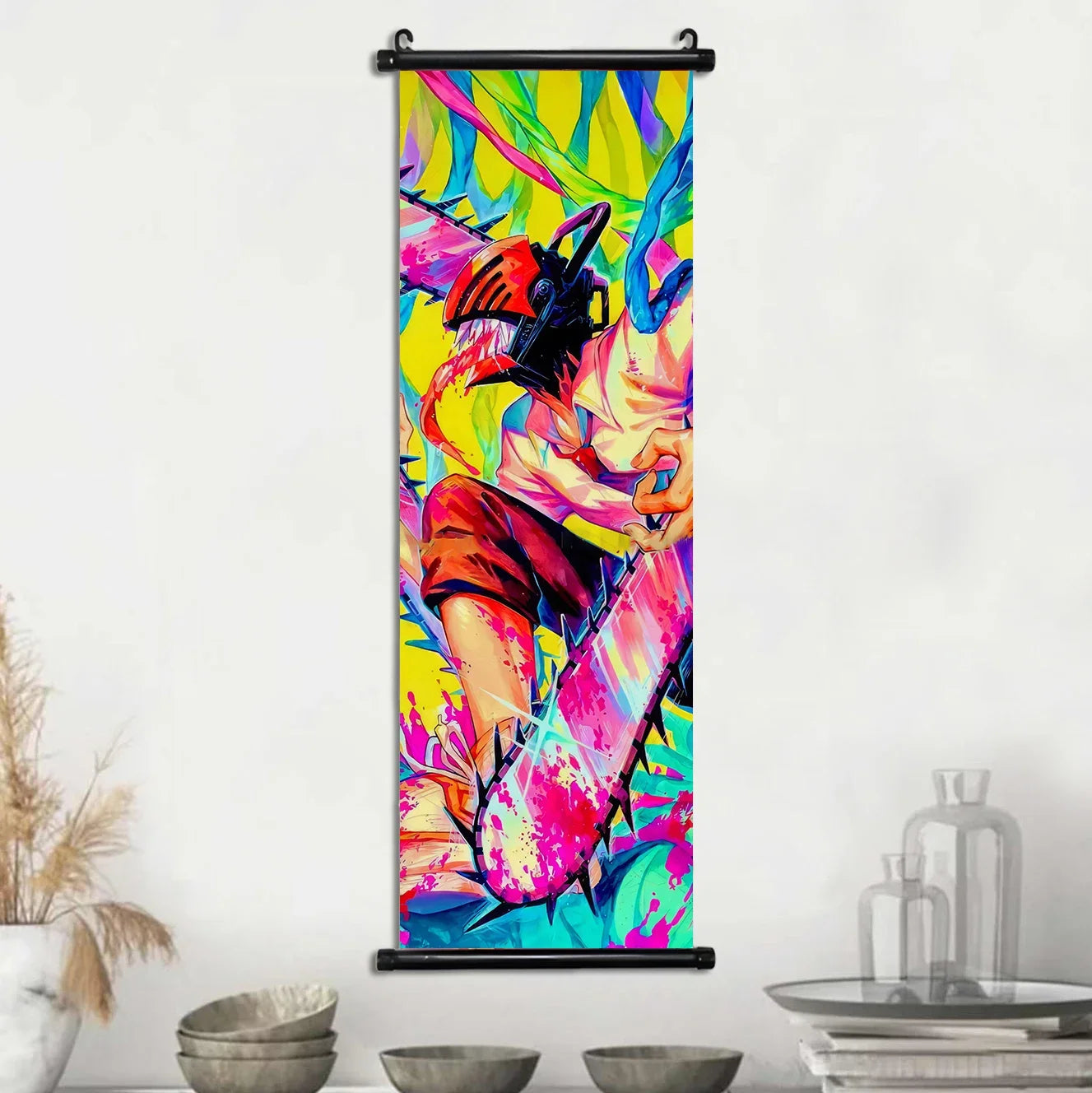 Chainsaw Man Anime Canvas Scrolls Collection, Wall Art Hanging Print Poster Home Decor