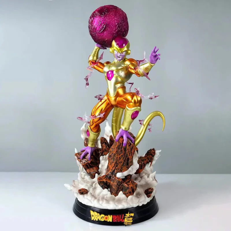 Golden Frieza Death Ball Anime Figure, Dragon Ball Super Oversized Statue DGZ Figurines Collectible 48 CM