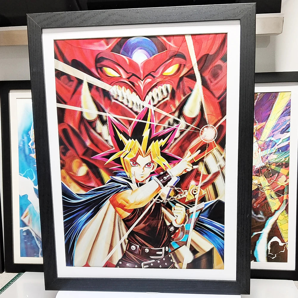 Anime Art Yu-Gi-Oh! 3D Effect Posters, Seto Kaiba/Yugi Muto/Marik Ishtar Lenticular Posters Wall Art