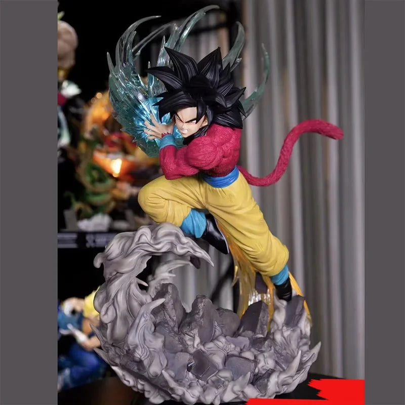 Son Goku Super Saiyan 4 Dragon Ball GT Kamehameha Anime Figure, Dragon Ball Z PVC Collection 41cm