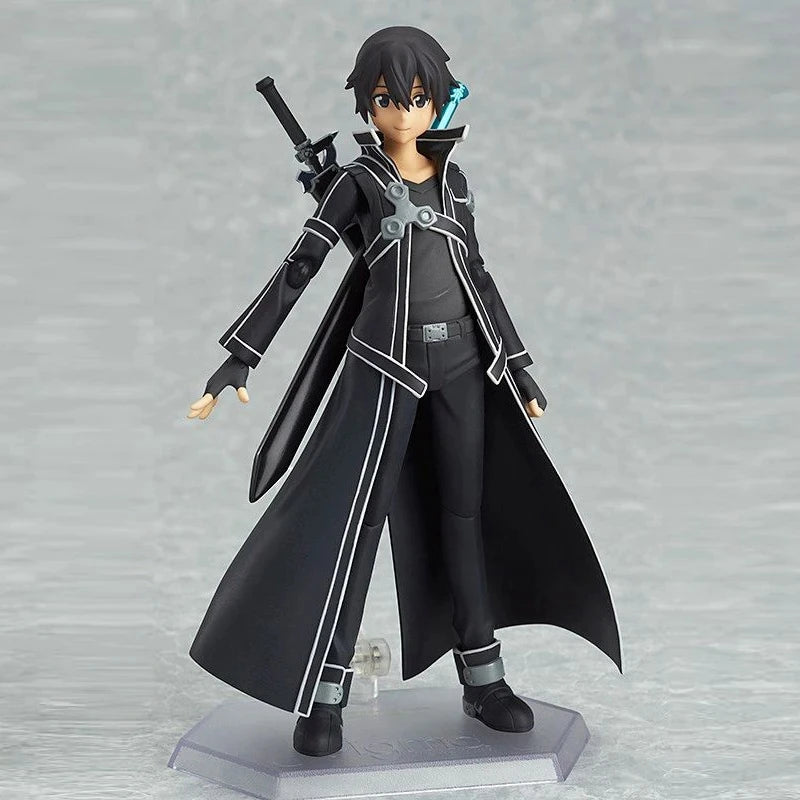 Kirigaya Kazuto Action Figure, Kirito Anime Figurines Sword Art Online, Detachable and Movable Joints Model PVC 15 CM