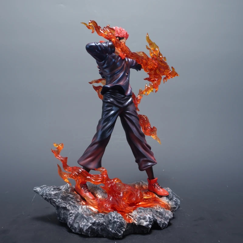 Ryomen Sukuna Anime Figure, Jujutsu Kaisen Kamino Divine Flame Arrow Action Figurines Statue 30 CM