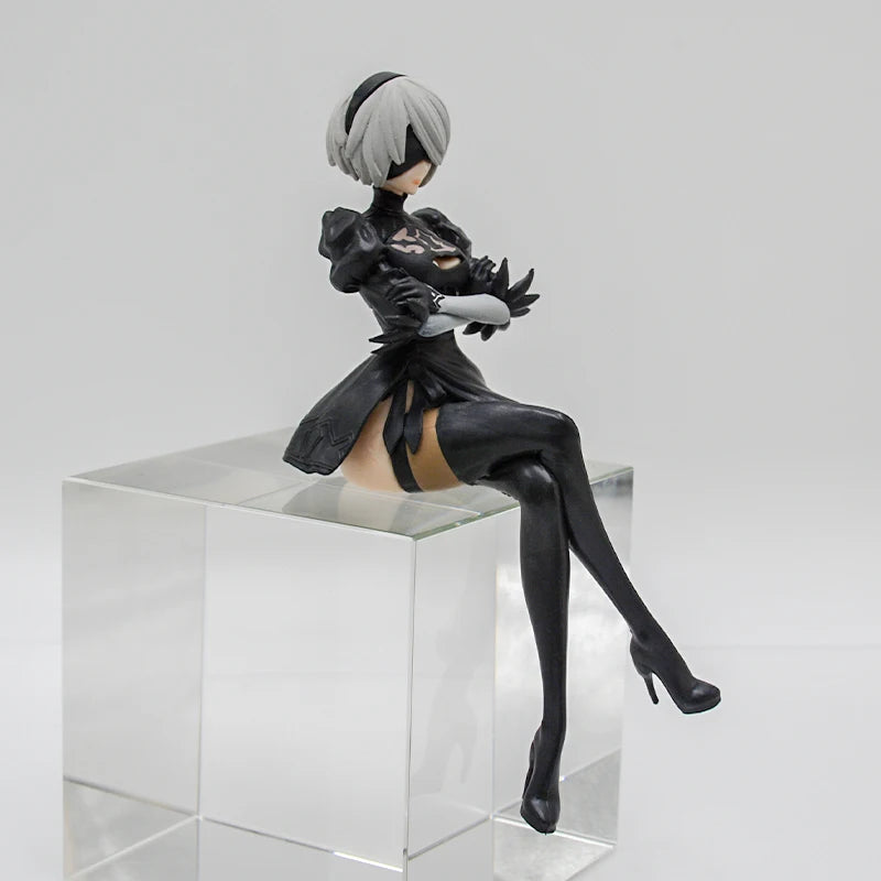 NieR:Automata Action Figures - YoRHa No.2 Type B (2B), 9S, and A2 - 15 CM Collectible Figurines