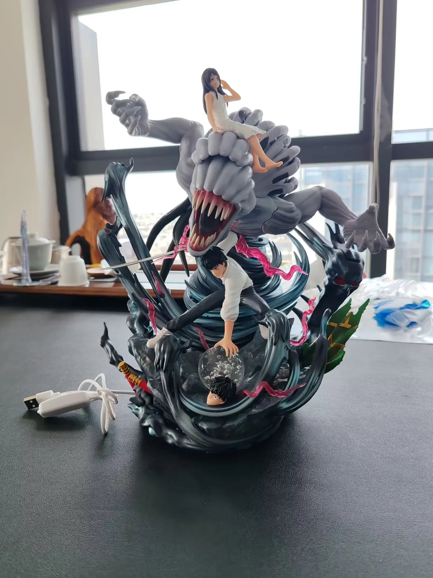 Yuta Okkotsu LED Anime Figurine, Jujutsu Kaisen 0 Figures PVC Statue Collectible 42 CM