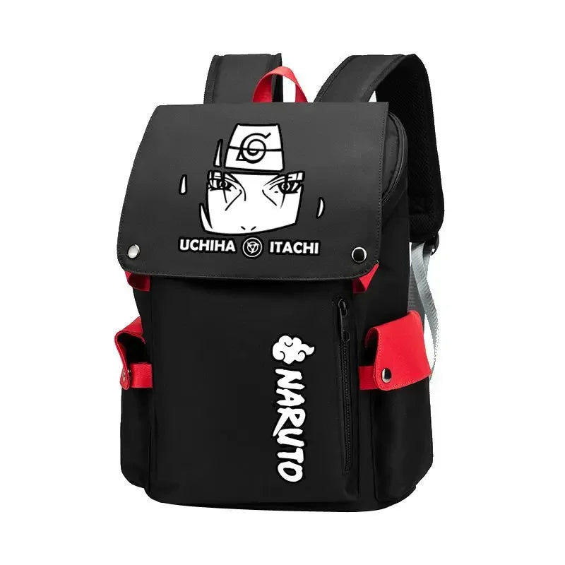 Naruto Shippuden Anime Backpack, Uzumaki Akatsuki School Students Schoolbag Leisure Computer Bag