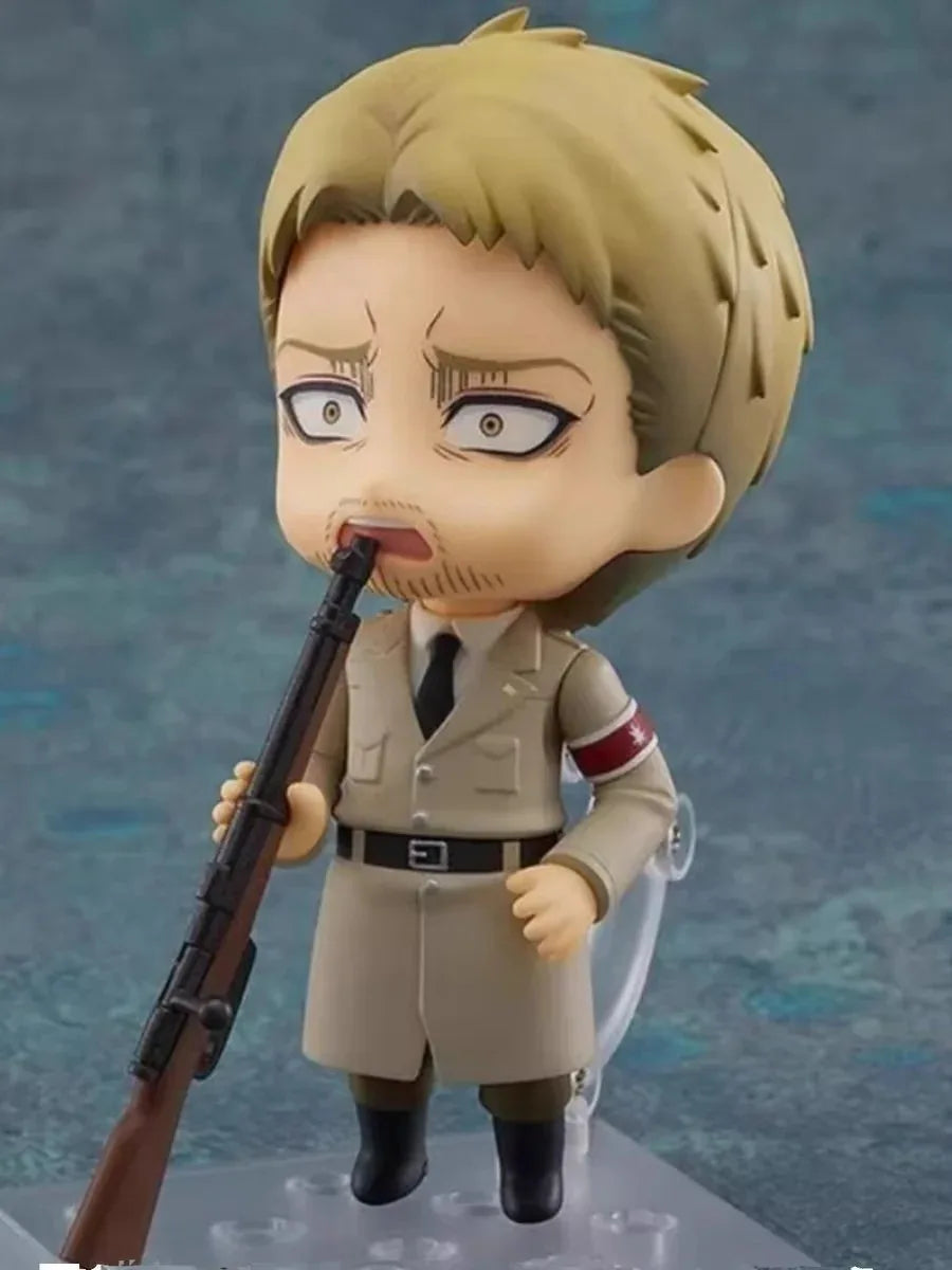 Attack on Titans Chibi Cute Kawaii Anime Figures, Mikasa, Eren, Levi Ackerman, Erwin Smith, Hange Zoe, Reiner Braun Action Figurines PVC Toys Model 10 cm