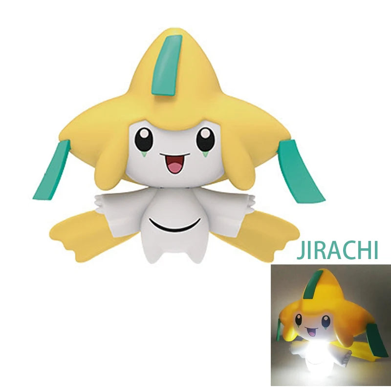 Pokemon Night Light Anime Dolls, Pikachu Eevee Jirachi Bulbasaur Psyduck Bedroom Bedside LED Lights Room Decor Kids Toys