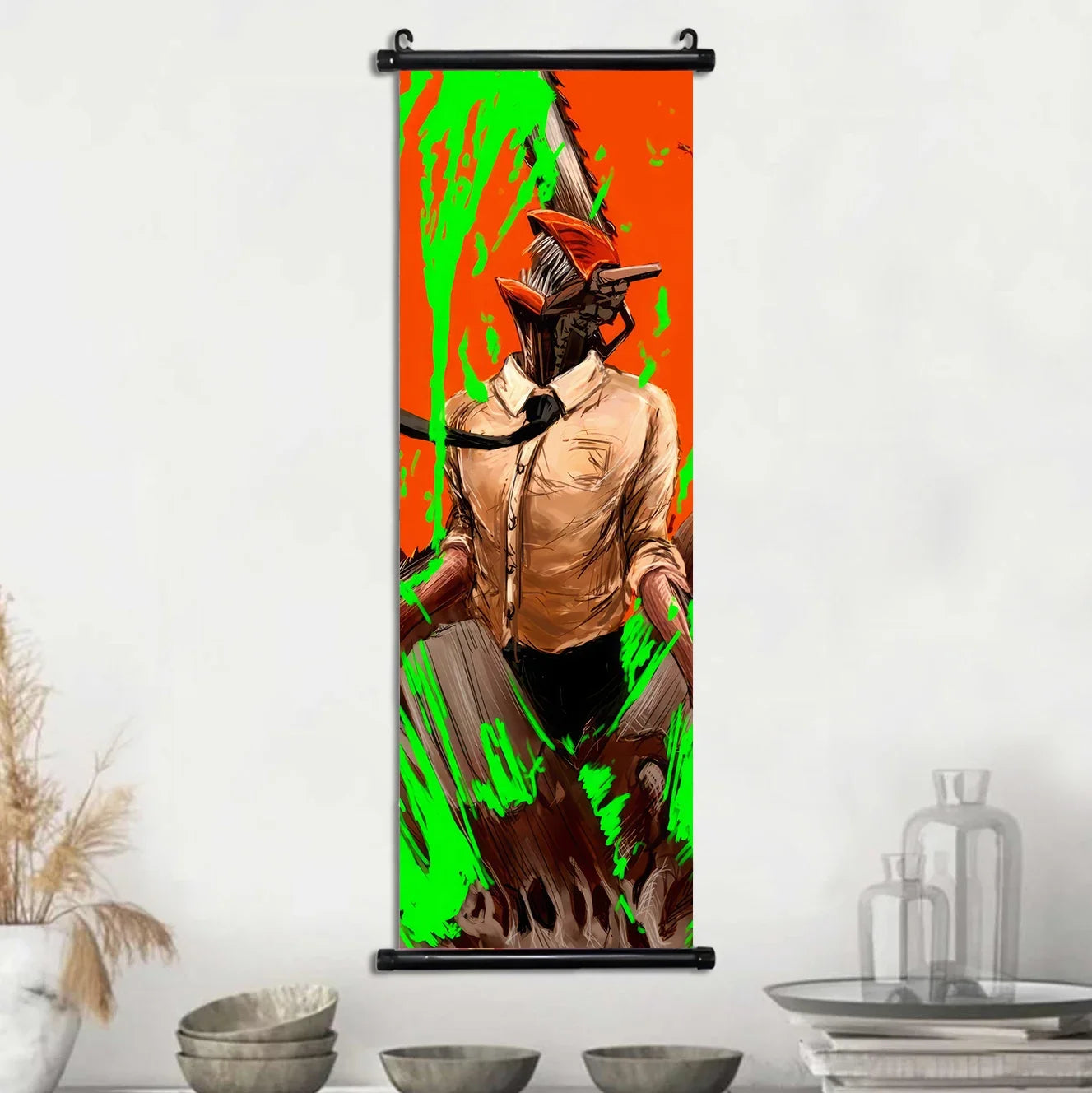 Chainsaw Man Anime Canvas Scrolls Collection, Wall Art Hanging Print Poster Home Decor