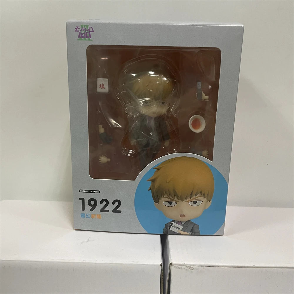 Mob Psycho 100 Mini Action Figure, Reigen Arataka Mobu Saiko Hyaku, Cute Kawaii ChibiAnime Figure Collector Toys 10 cm