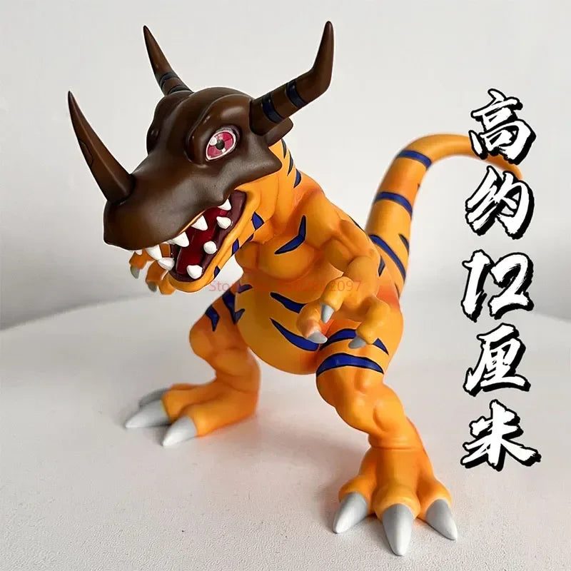 Greymon and Agumon Anime Figures, Digimon Gk Figurines Action Collectible Model Toys 12cm