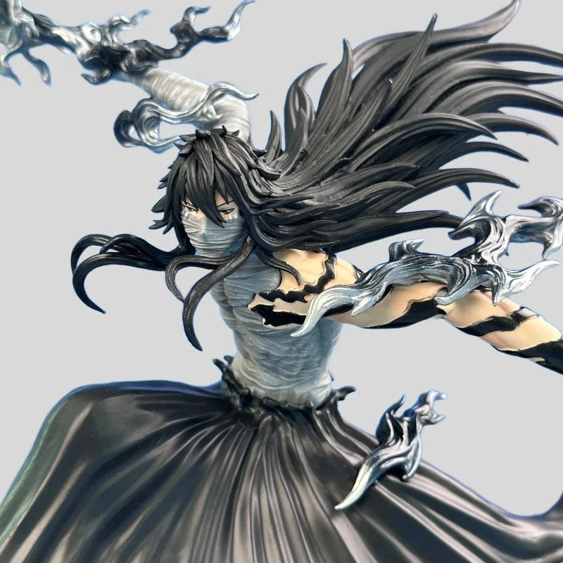 Bleach Anime Figurines Ichigo Kurosaki Final Getsuga Tensho Combat Figure Model Statue 24 CM