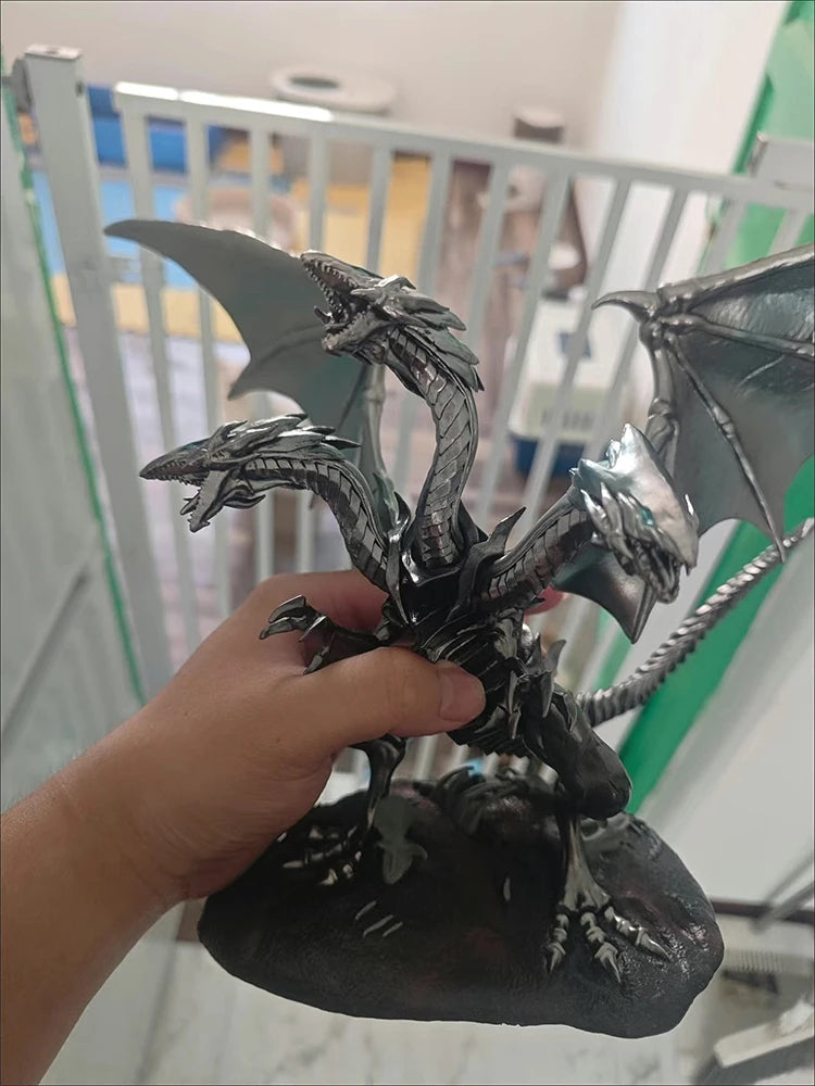 Blue-Eyes Ultimate Dragon Anime Figurine, White Dragon BEWD Yu-Gi-Oh Action Figures PVC Statue 25 CM