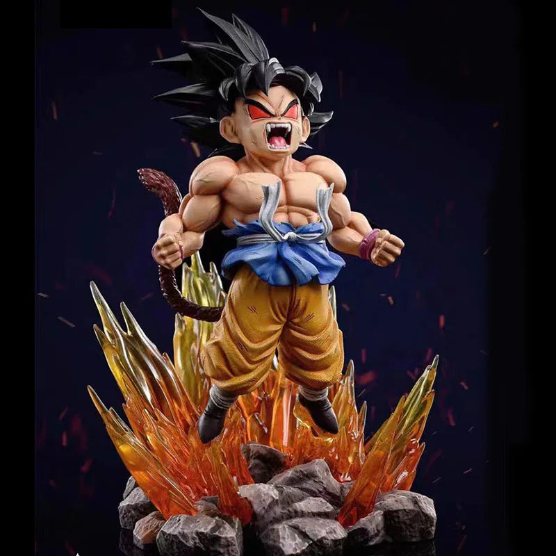 Kid Goku Dragon Ball Anime Figure, Z Super Kai Ape Black Hair Figurines 19cm