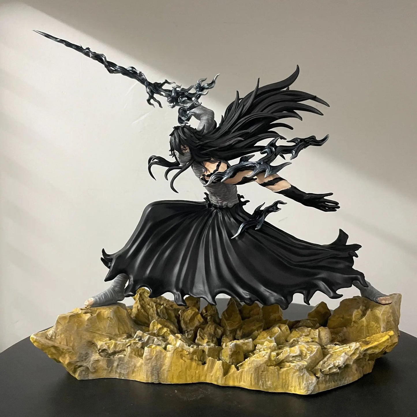 Bleach Anime Figurines Ichigo Kurosaki Final Getsuga Tensho Combat Figure Model Statue 24 CM