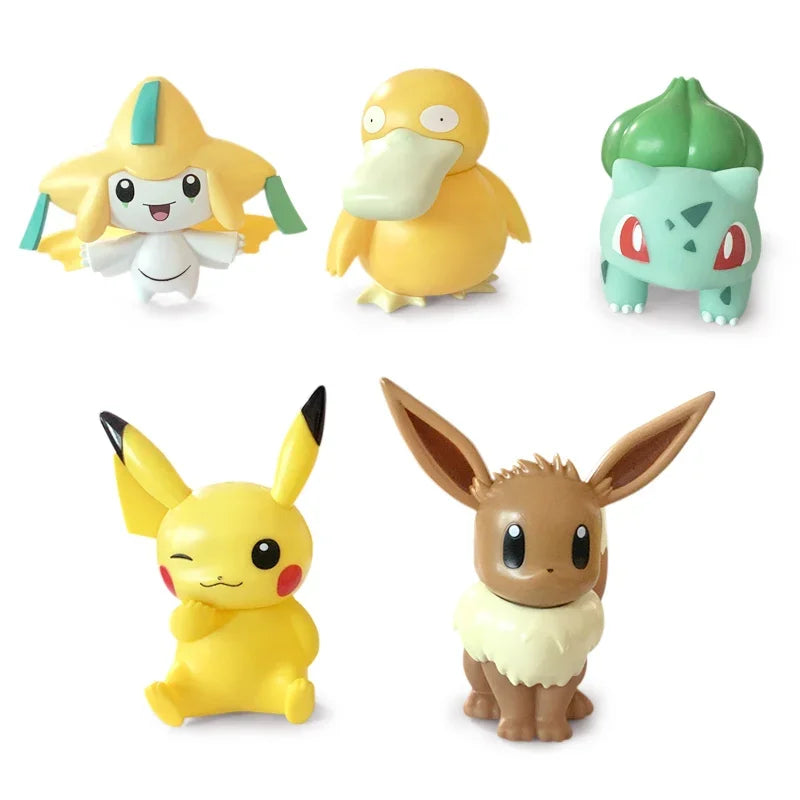 Pokemon Night Light Anime Dolls, Pikachu Eevee Jirachi Bulbasaur Psyduck Bedroom Bedside LED Lights Room Decor Kids Toys