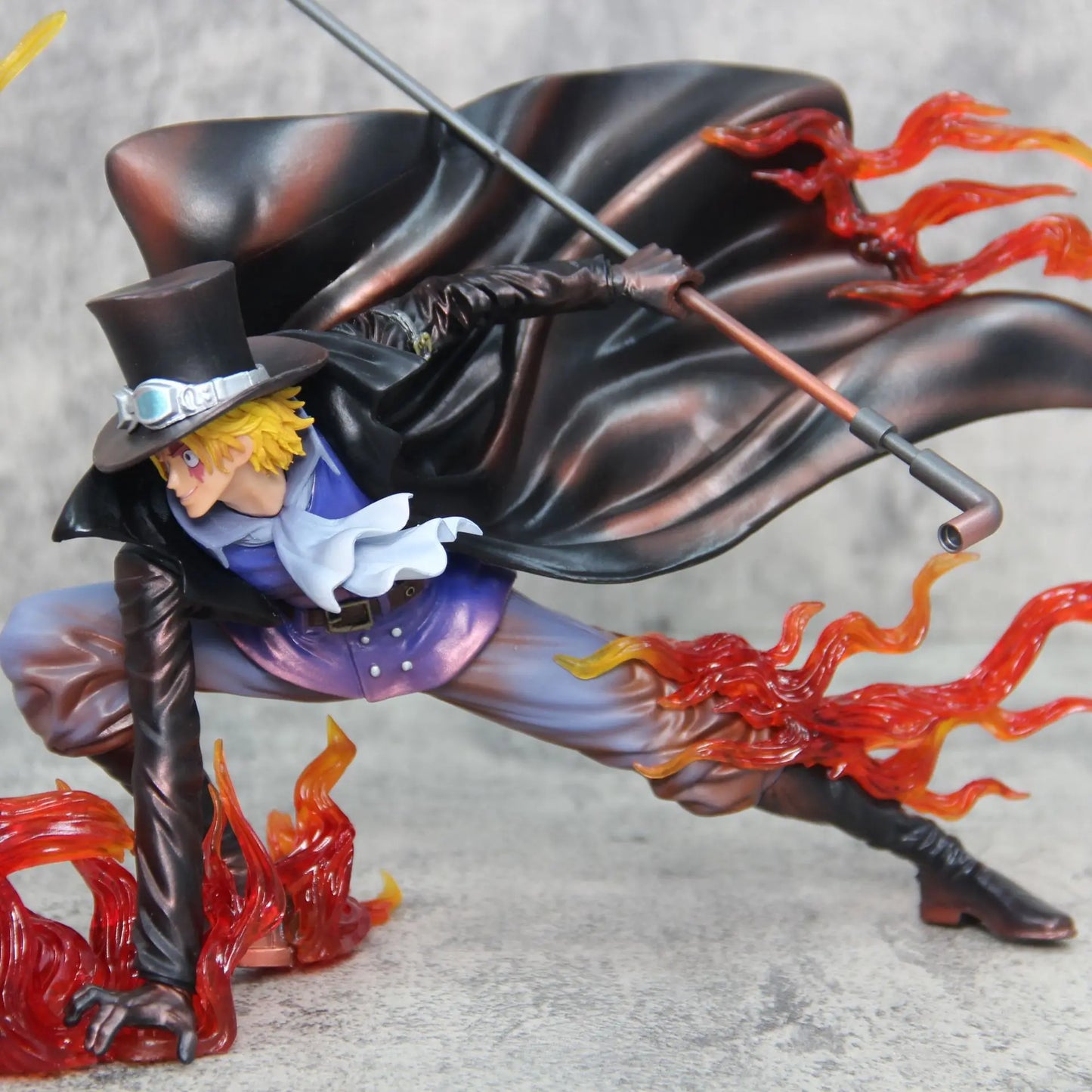Flame Emperor Sabo Anime Figurine ,One Piece Action Figurines Fire Fist Revolutionary Army 22 CM