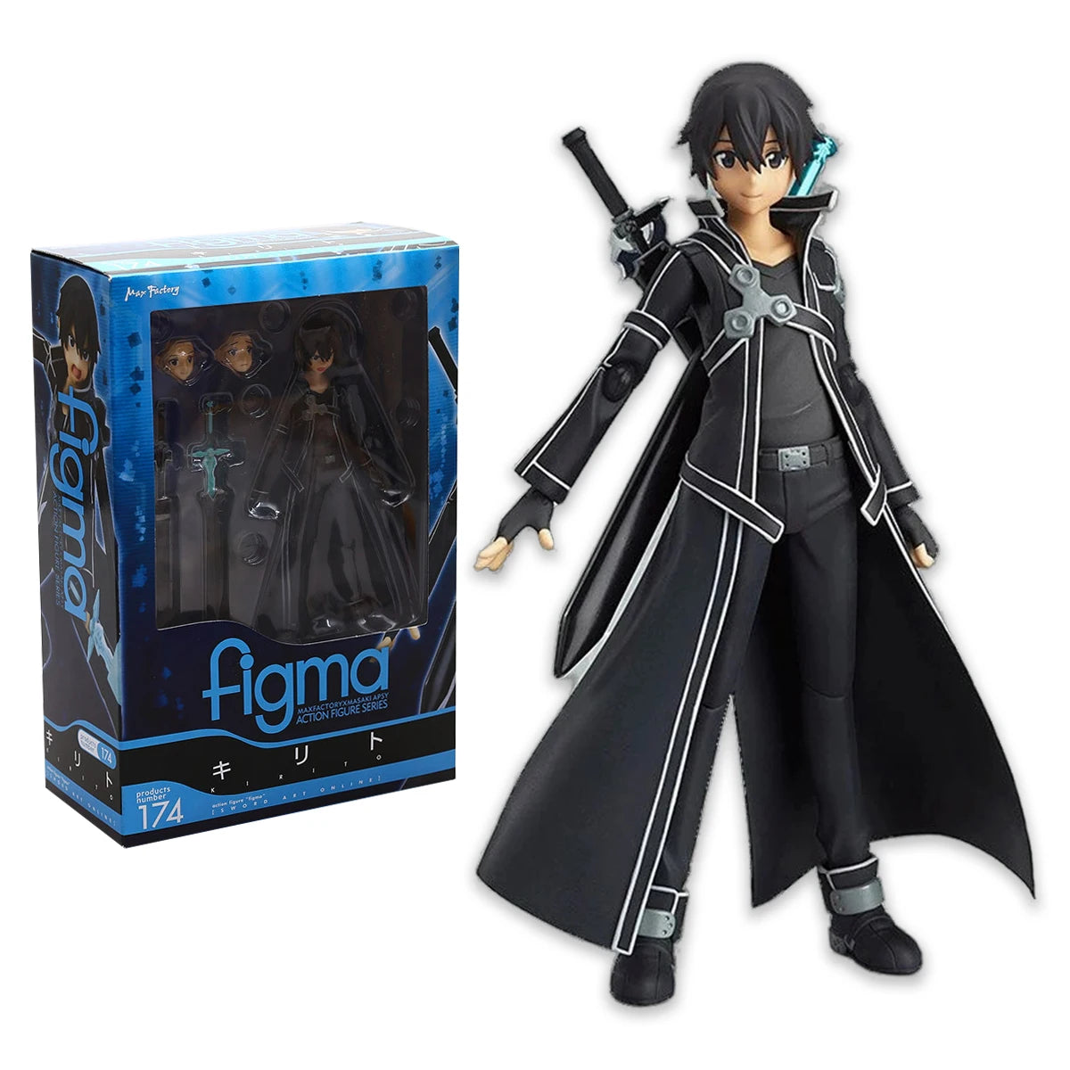 Kirigaya Kazuto Action Figure, Kirito Anime Figurines Sword Art Online, Detachable and Movable Joints Model PVC 15 CM