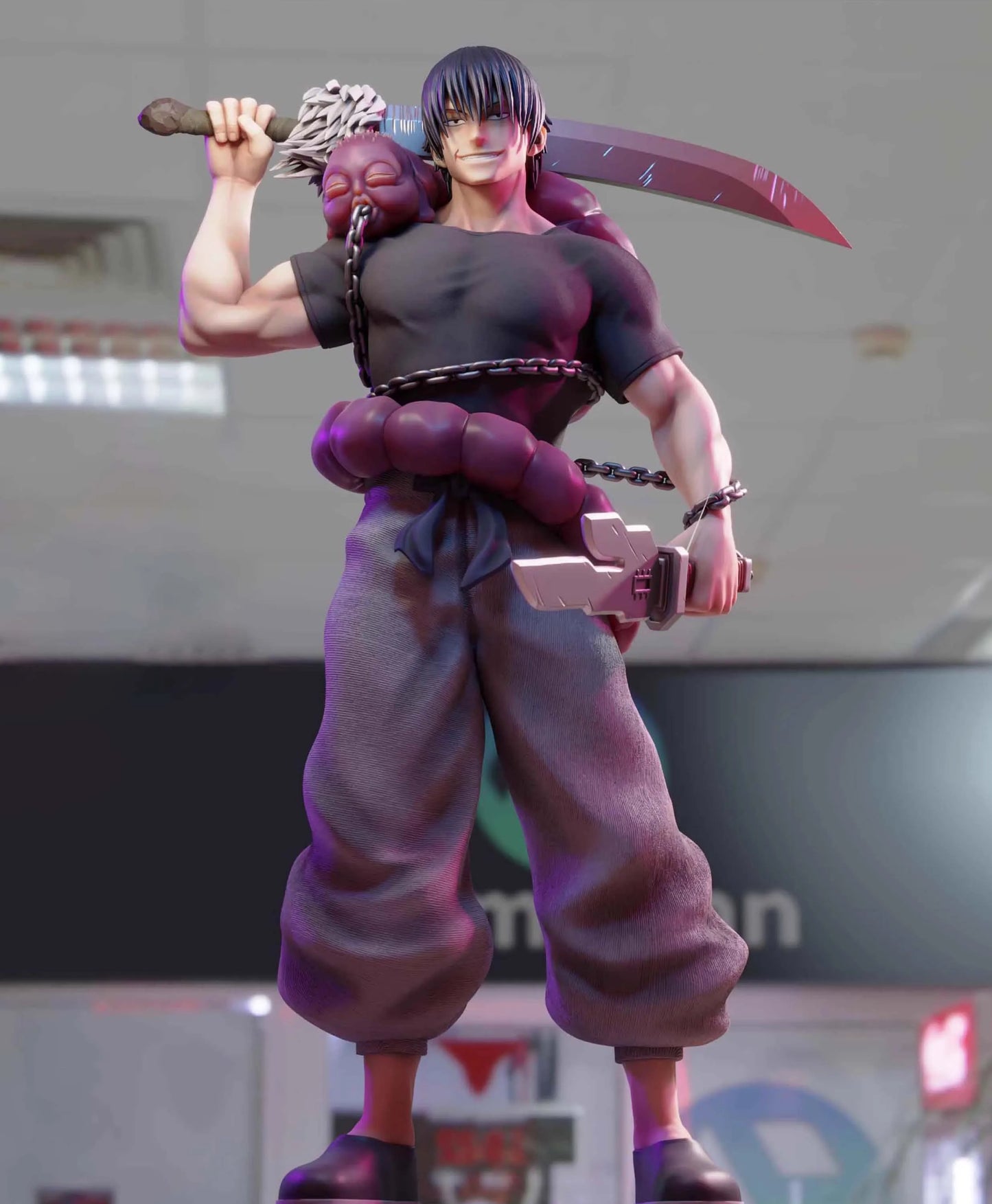 Toji Fushiguro Anime Figurine, Jujutsu Kaisen JJK Collectible Figures Strongest Warrior Standing Pose PVC Action Toys 22 cm