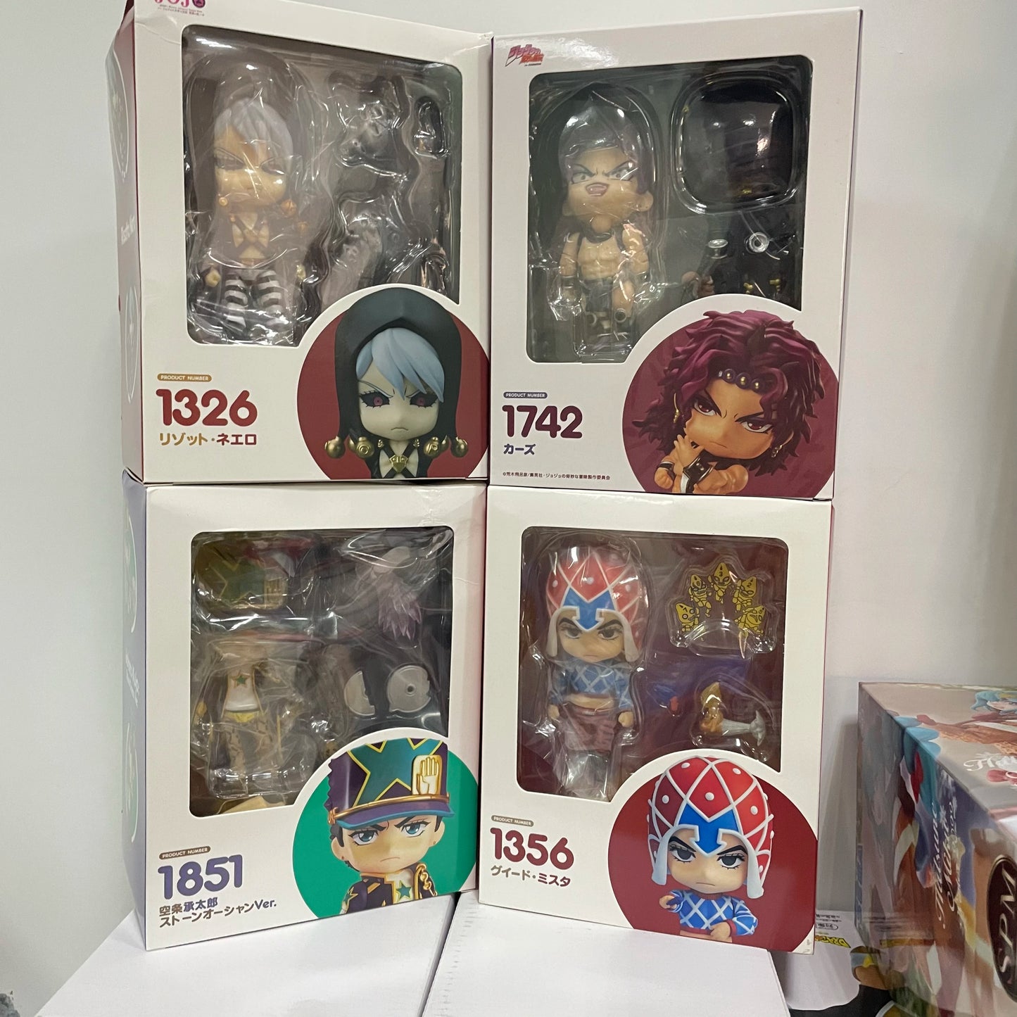 CUTE JOJO's Bizarre Adventure Anime Figures, Kawaii Chibi Guido Mista, Risotto Nero, Kars, Kujo Jotaro Action Figure PVC Toys Doll 10 cm