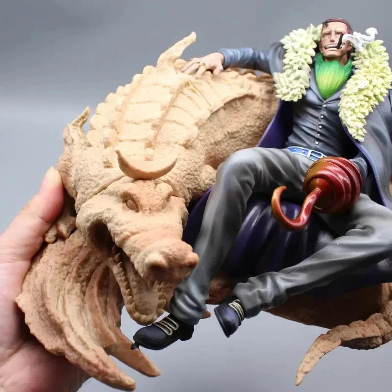 Crocodile Shichibukai Anime Figure, One Piece Sand Crocodile Sitting Action Figurines 18 CM