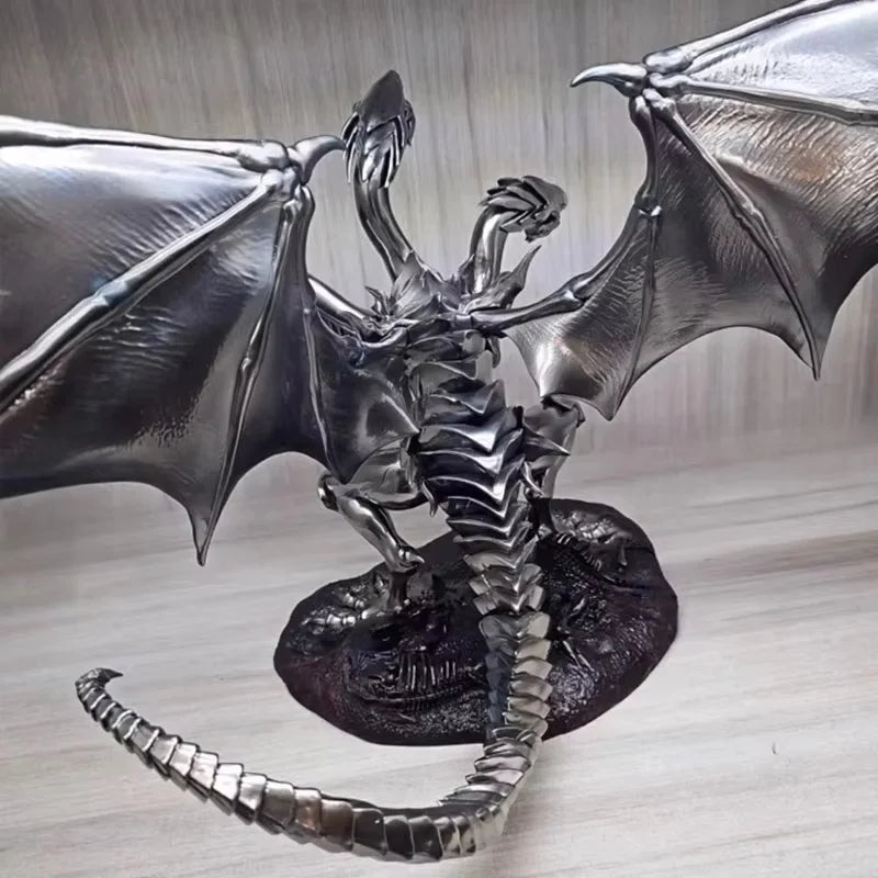 Blue-Eyes Ultimate Dragon Anime Figurine, White Dragon BEWD Yu-Gi-Oh Action Figures PVC Statue 25 CM