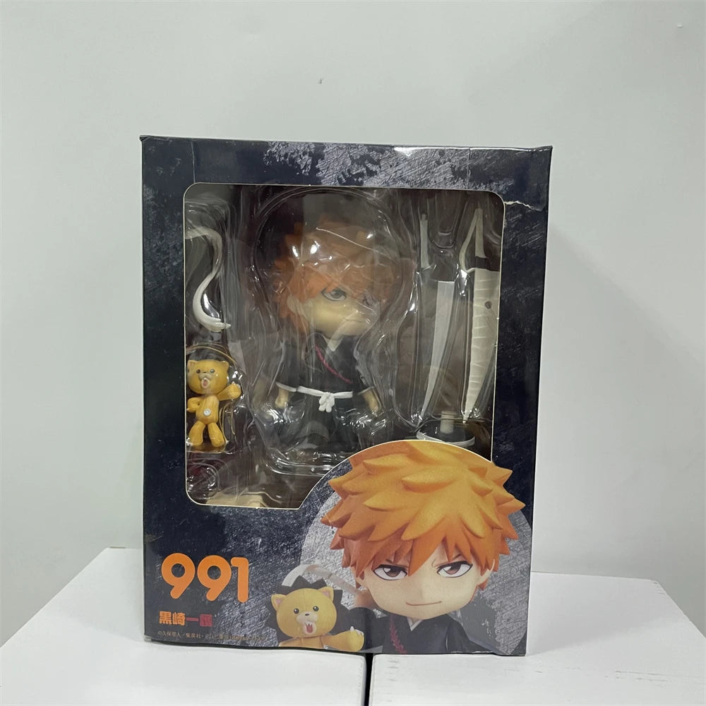 Bleach Kawaii Cute Mini Anime Figurines, Hitsugaya Toushirou, Ichigo Kurosaki, Chibi Figures 10cm