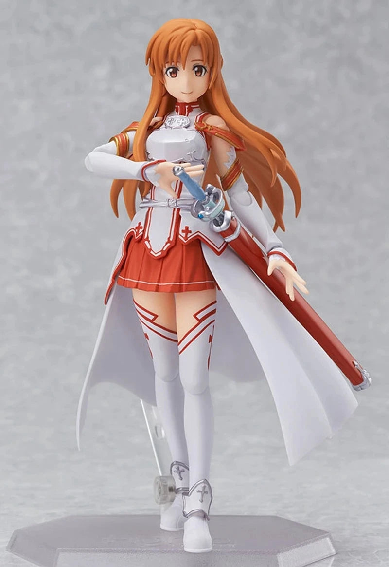 Yuuki Asuna Action Figure, Anime Figurines Sword Art Online, Toy Face Swap and Movable Joints 15 CM