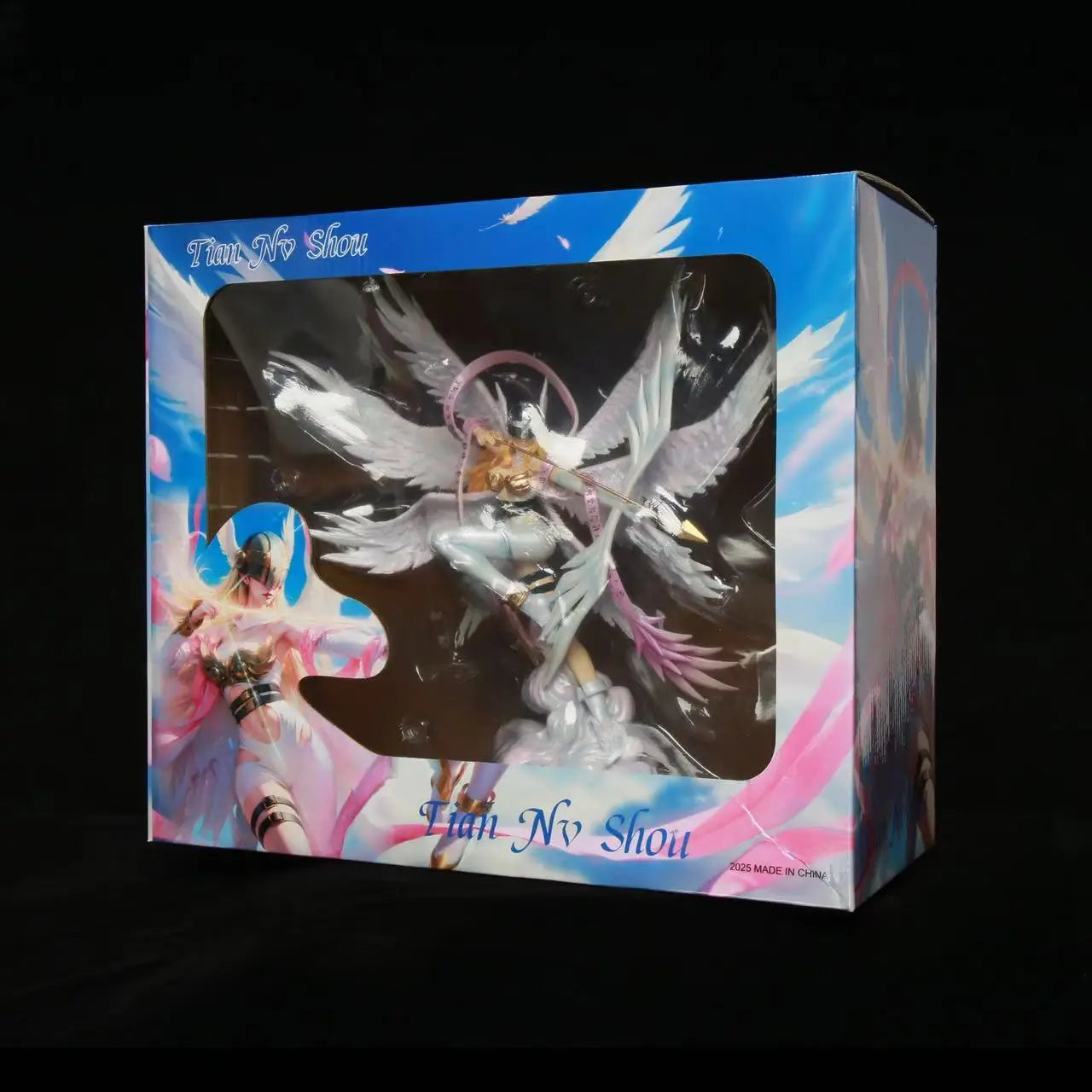 Angewomon Anime Figurine, Digimon Digital Monster Action Figures Bow Shooting Goddess Statue 26 CM