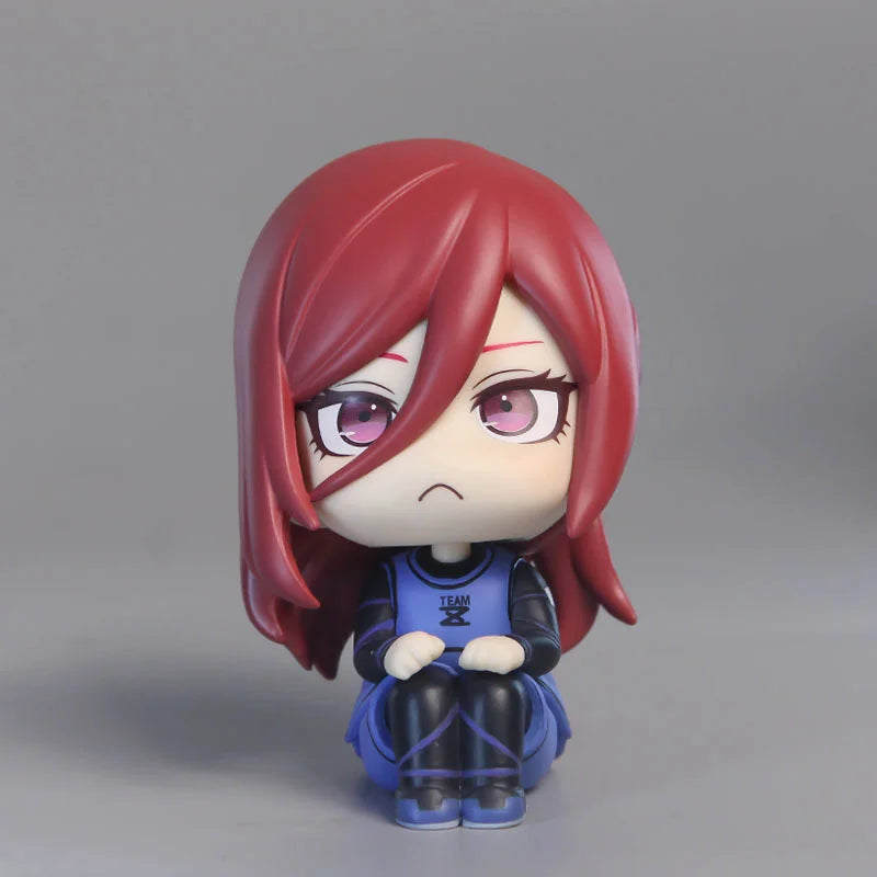 BLUE LOCK Cute Mini Figurines, Isagi Yoichi Chigiri Hyoma Nagi Seishiro Action Figures, Kawaii PVC Toys for Collector 10cm