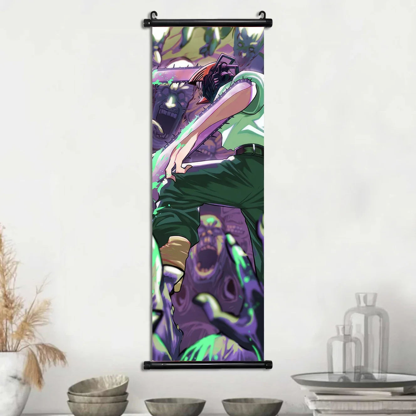 Chainsaw Man Anime Canvas Scrolls Collection, Wall Art Hanging Print Poster Home Decor