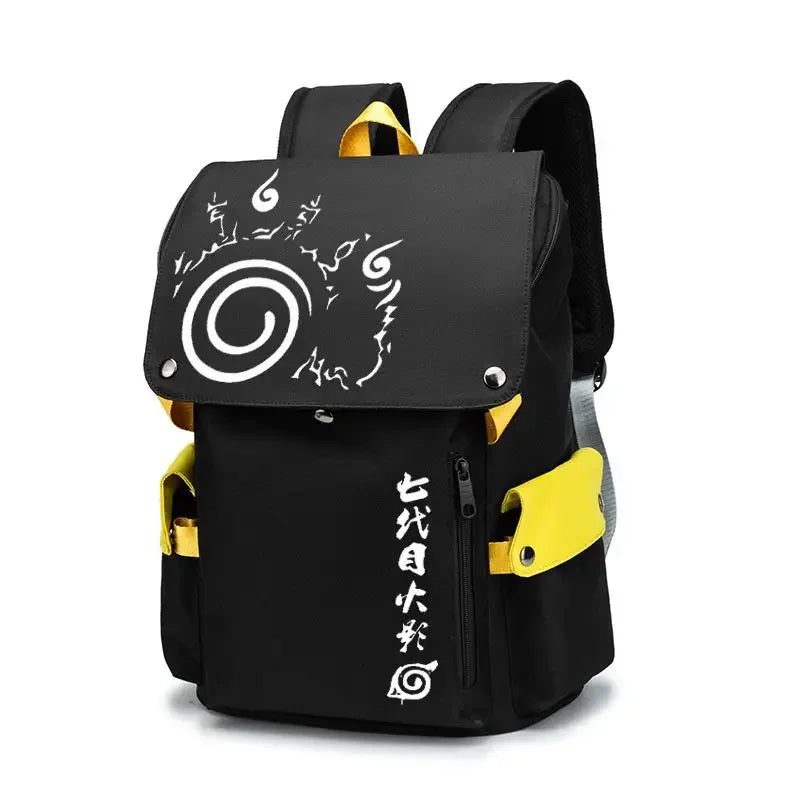 Naruto Shippuden Anime Backpack, Uzumaki Akatsuki School Students Schoolbag Leisure Computer Bag