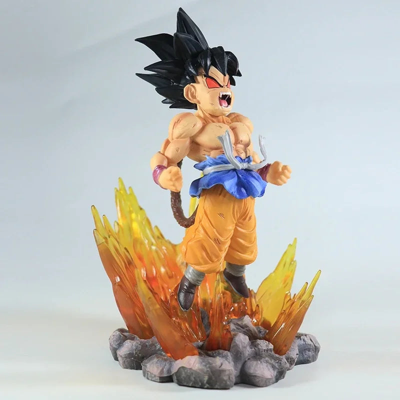 Kid Goku Dragon Ball Anime Figure, Z Super Kai Ape Black Hair Figurines 19cm