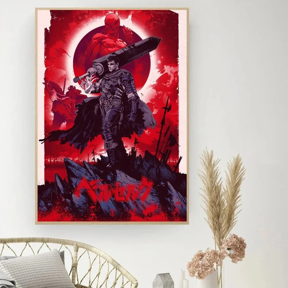 Berserk Posters, Anime Poster DIY Vintage Movie Poster Wall Art