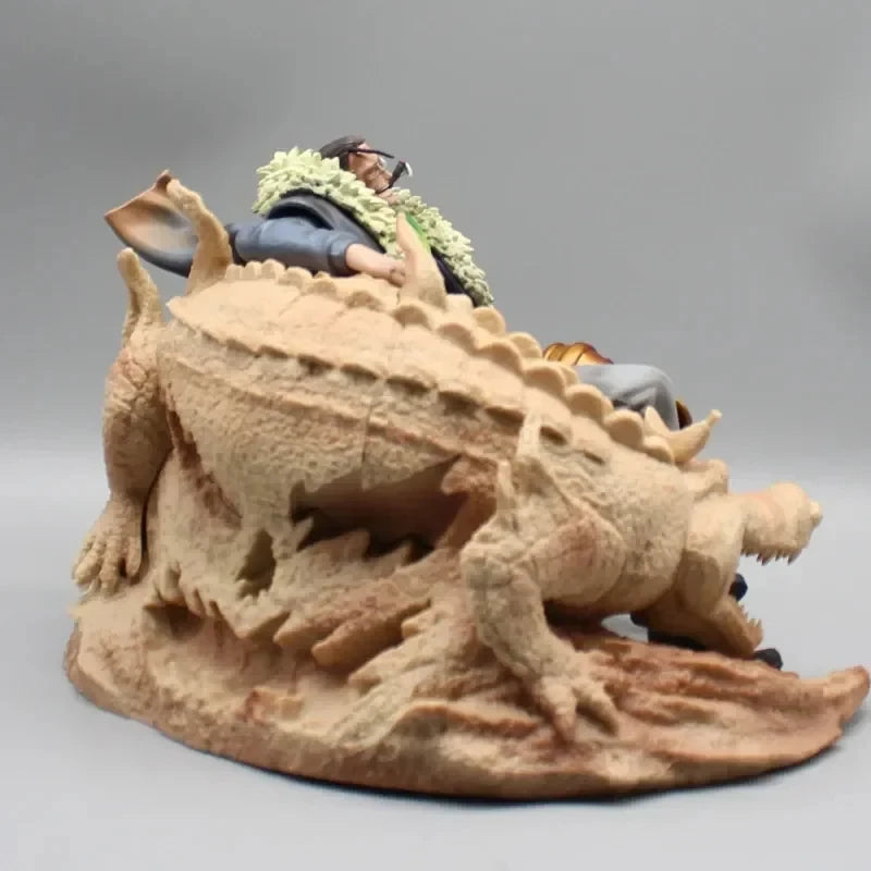 Crocodile Shichibukai Anime Figure, One Piece Sand Crocodile Sitting Action Figurines 18 CM