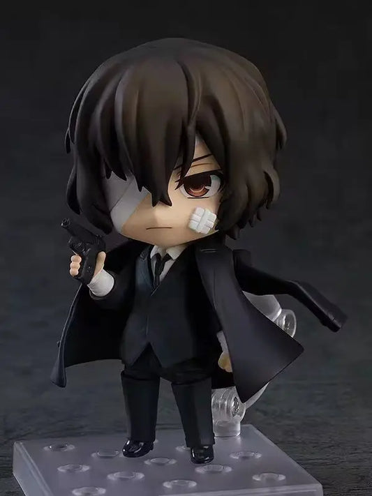 Action Figures Bungo Stray Dogs, Nakajima Atsushi, Dazai Osamu, Kawaii Chibi Cute Anime Figurines Collector 10 cm