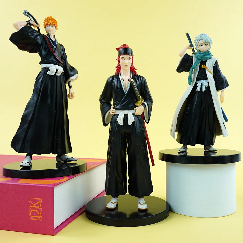 Renji, Toshiro, Ichigo Anime Figurine 3 PCS Set, BLEACH Action Figurines PVC Statues 14-18 CM