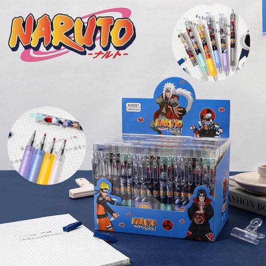 6 Random PCS Set NARUTO Gel Pen, Anime Naruto Shippuden School Stationery Writing Supplies 0.5mm Gel Waterproof Gel Ink Ballpoint