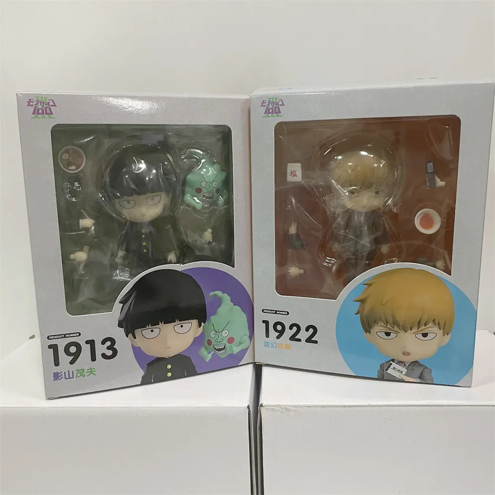 Mob Psycho 100 Mini Action Figure, Reigen Arataka Mobu Saiko Hyaku, Cute Kawaii ChibiAnime Figure Collector Toys 10 cm