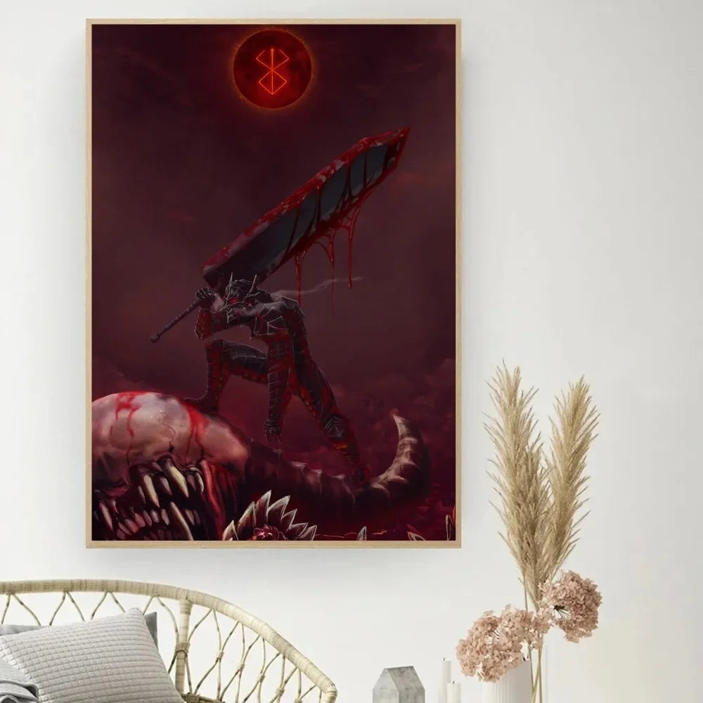 Berserk Posters, Anime Poster DIY Vintage Movie Poster Wall Art