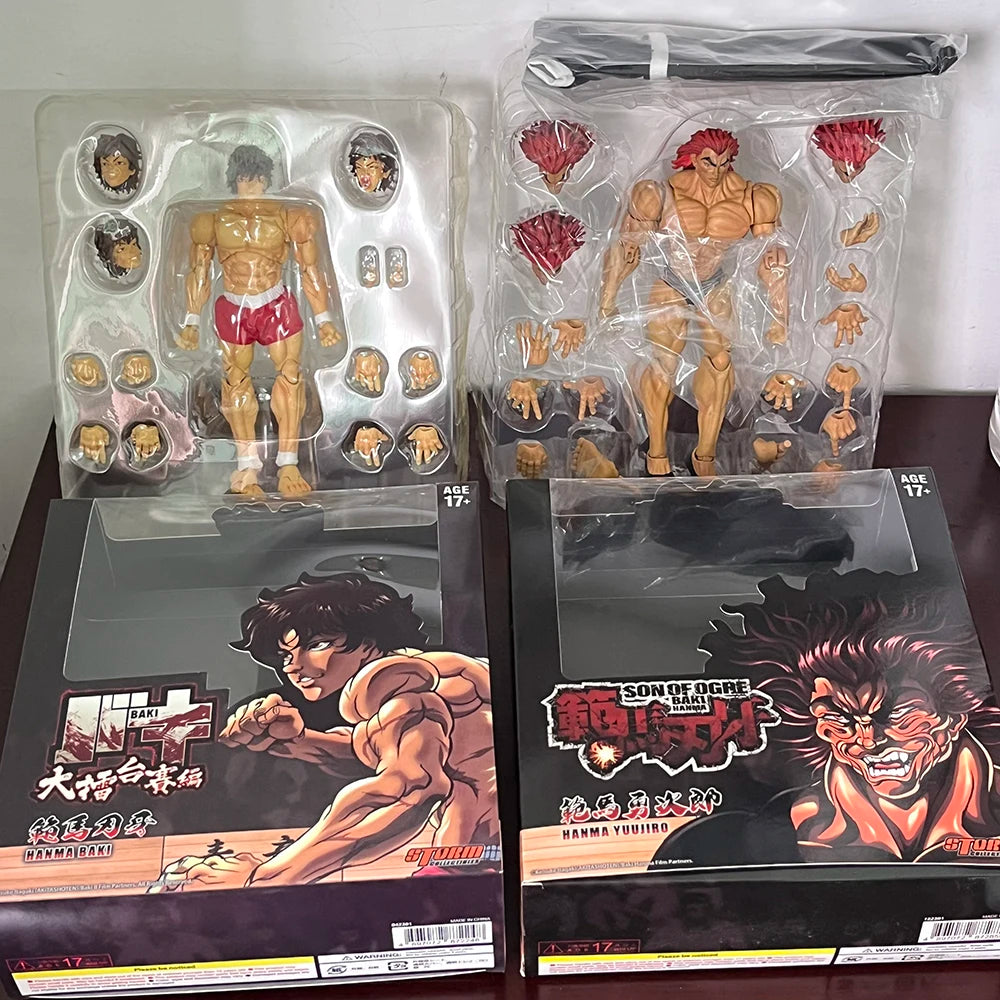Hanma Yujiro and Baki Hanma Action Figure, Baki The Grappler Anime Figurines Son Of Ogre