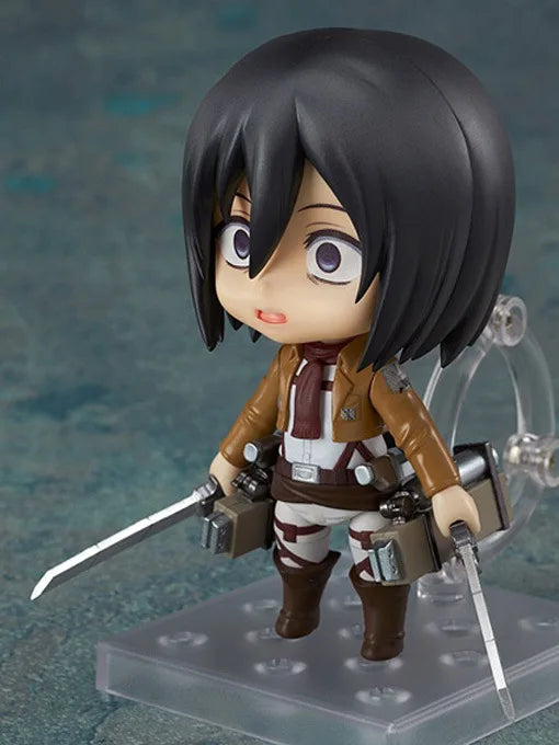 Attack on Titan Anime Figures, Shingeki no Kyojin Levi Ackerman, Eren Jaeger, Mikasa·Ackerman, Cute Kawaii Chibi Anime Figurines 10 cm