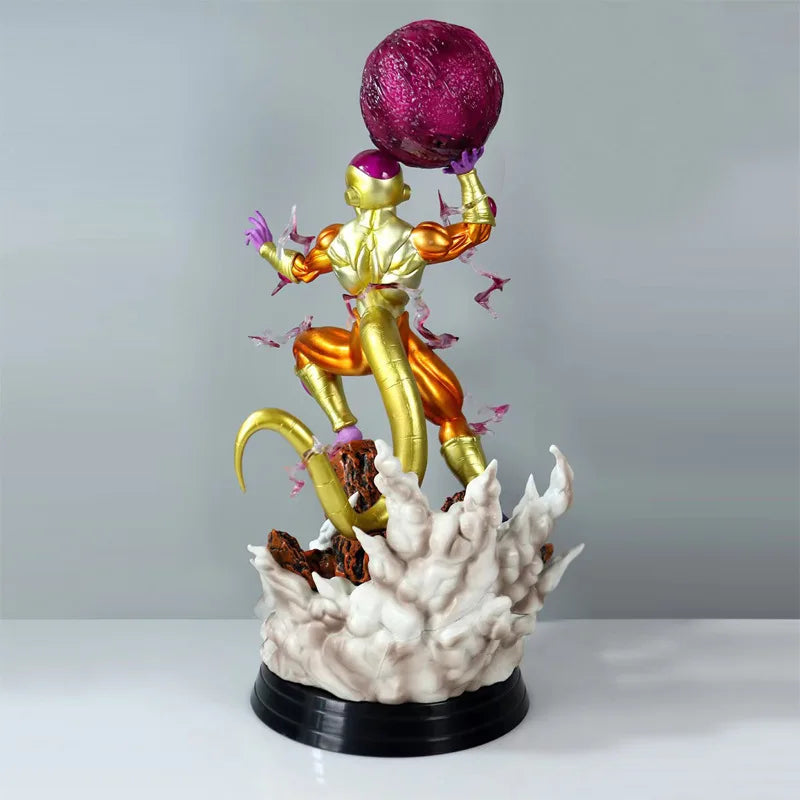 Golden Frieza Death Ball Anime Figure, Dragon Ball Super Oversized Statue DGZ Figurines Collectible 48 CM