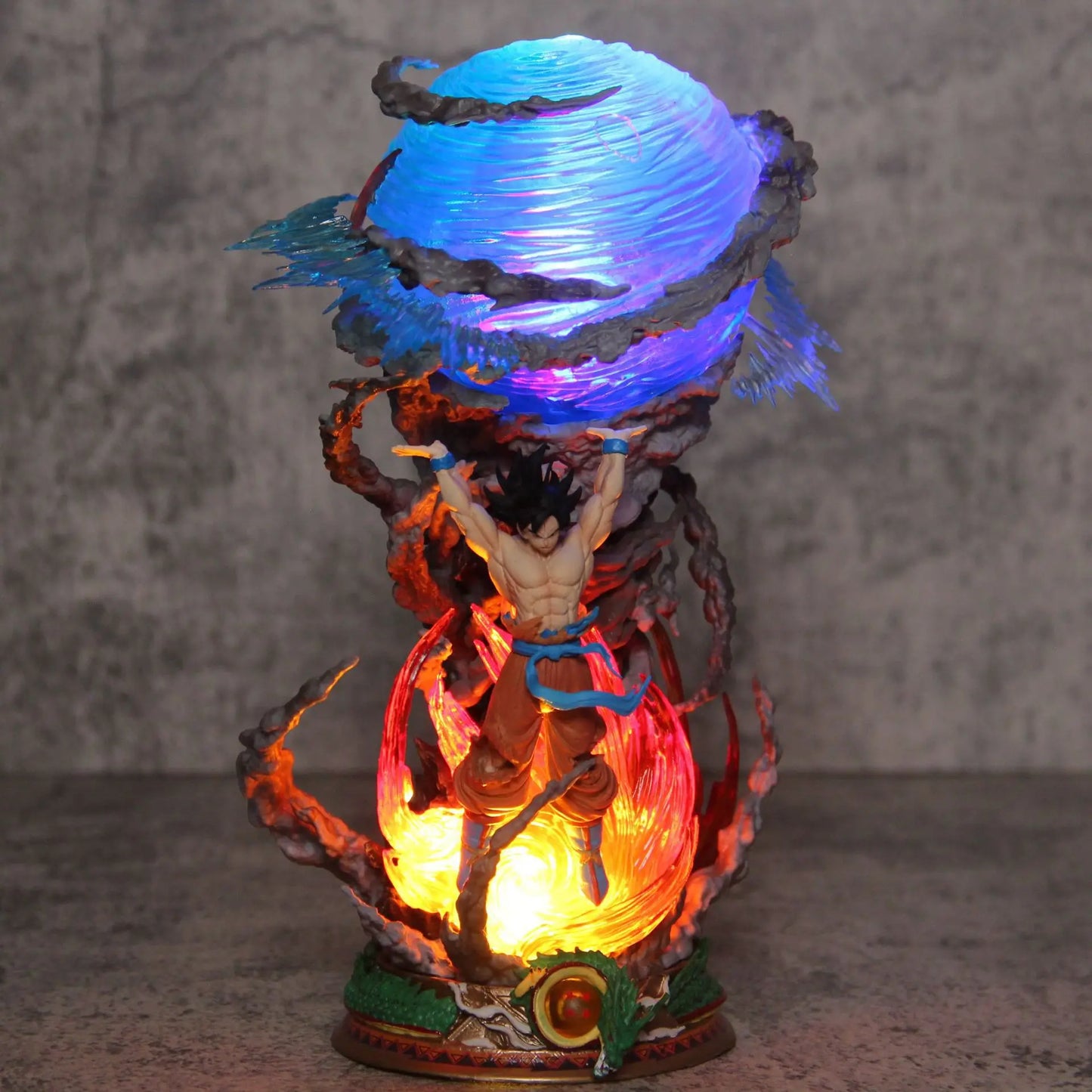 Goku LED Anime Figure, Spirit Bomb Dragon Ball Z, Dragon Ball Super Son Goku Figurines, Anime Gift 10 in