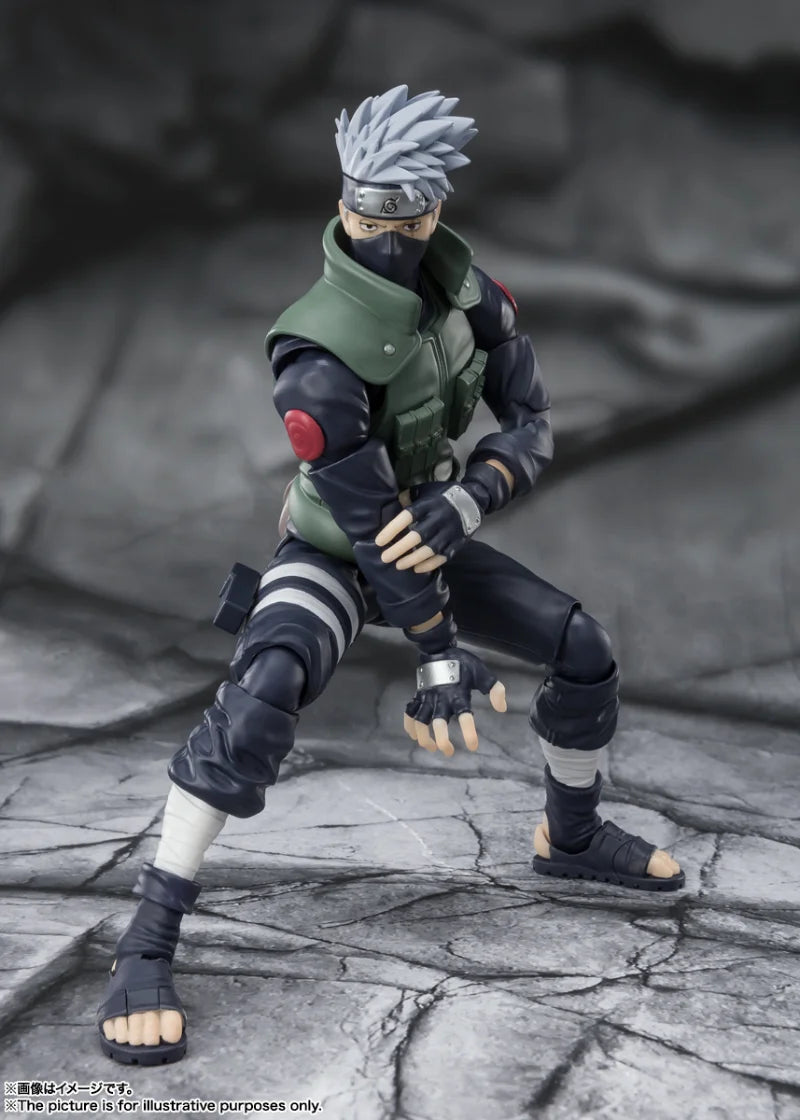 Hatake Kakashi Anime Figure, Naruto Shippuden Action Figurines SHFiguart The Hero of Sharingan 16 CM