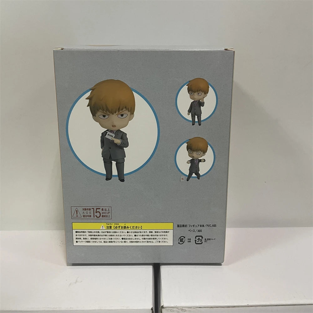 Mob Psycho 100 Mini Action Figure, Reigen Arataka Mobu Saiko Hyaku, Cute Kawaii ChibiAnime Figure Collector Toys 10 cm