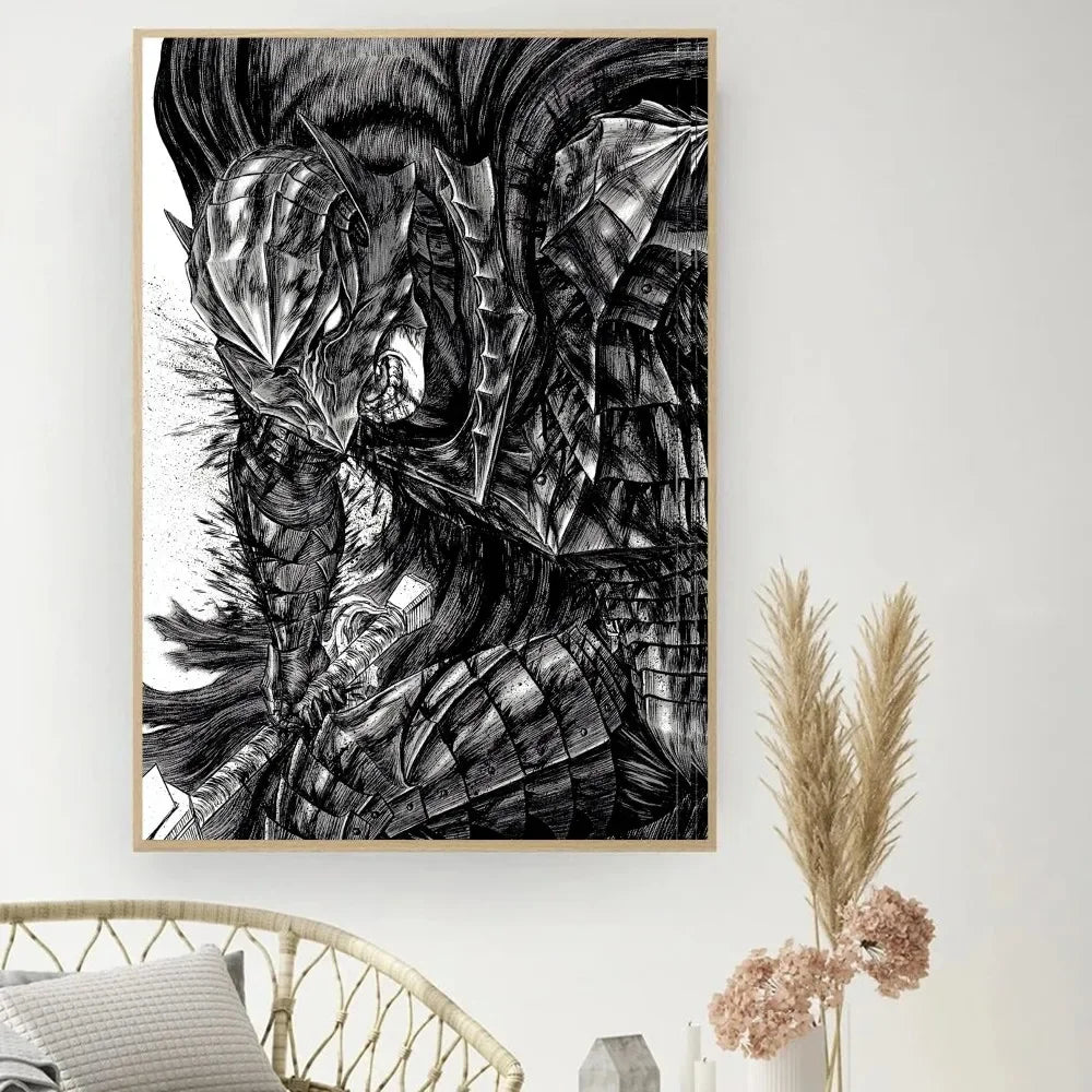 Berserk Posters, Anime Poster DIY Vintage Movie Poster Wall Art