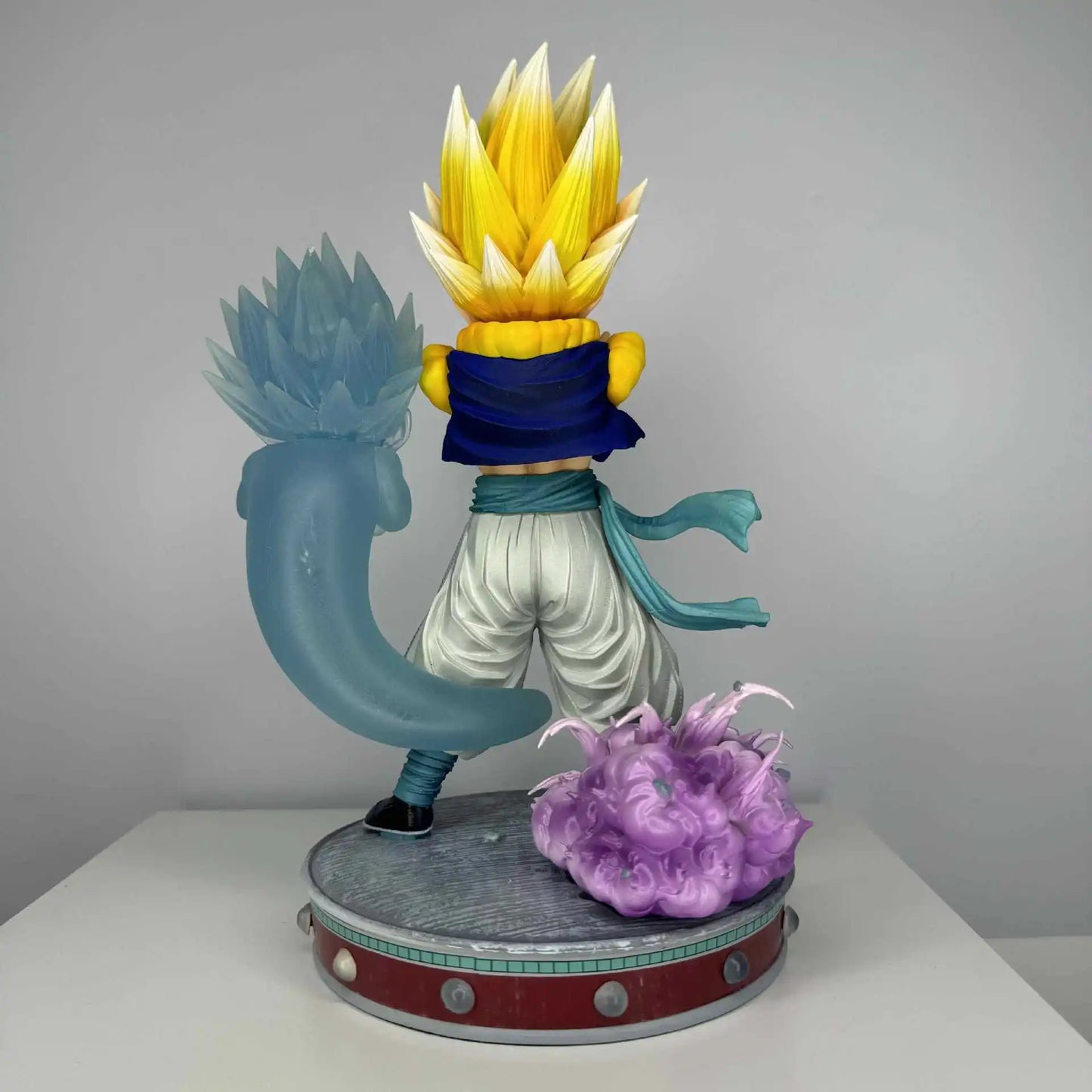 Super Saiyan Gotenks Anime Figurines, Dragon Ball Z Figures Ghost Squad Statue Figures Collection 24 CM